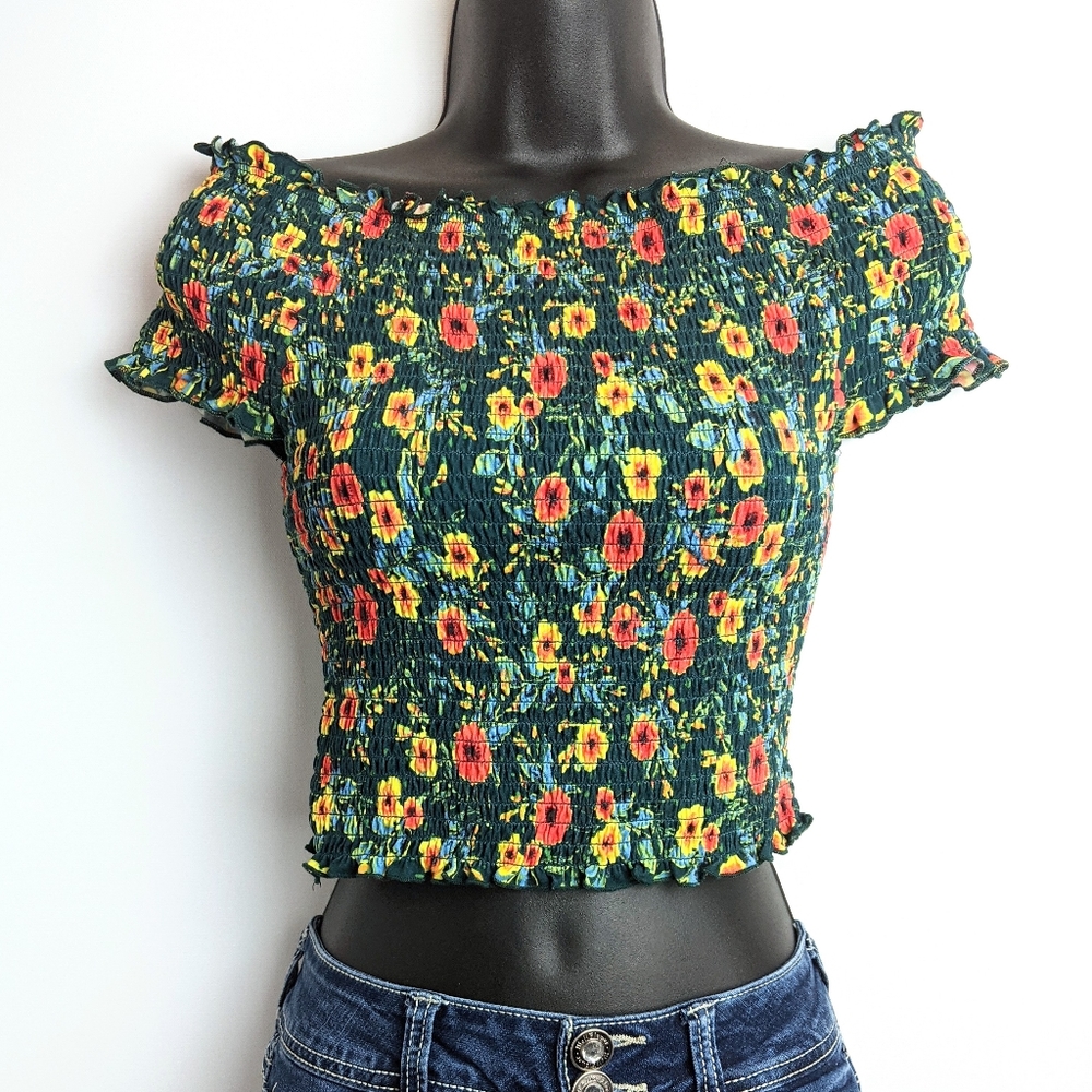 rue21 Off-the-shoulder Shirred Tube Cropped Top